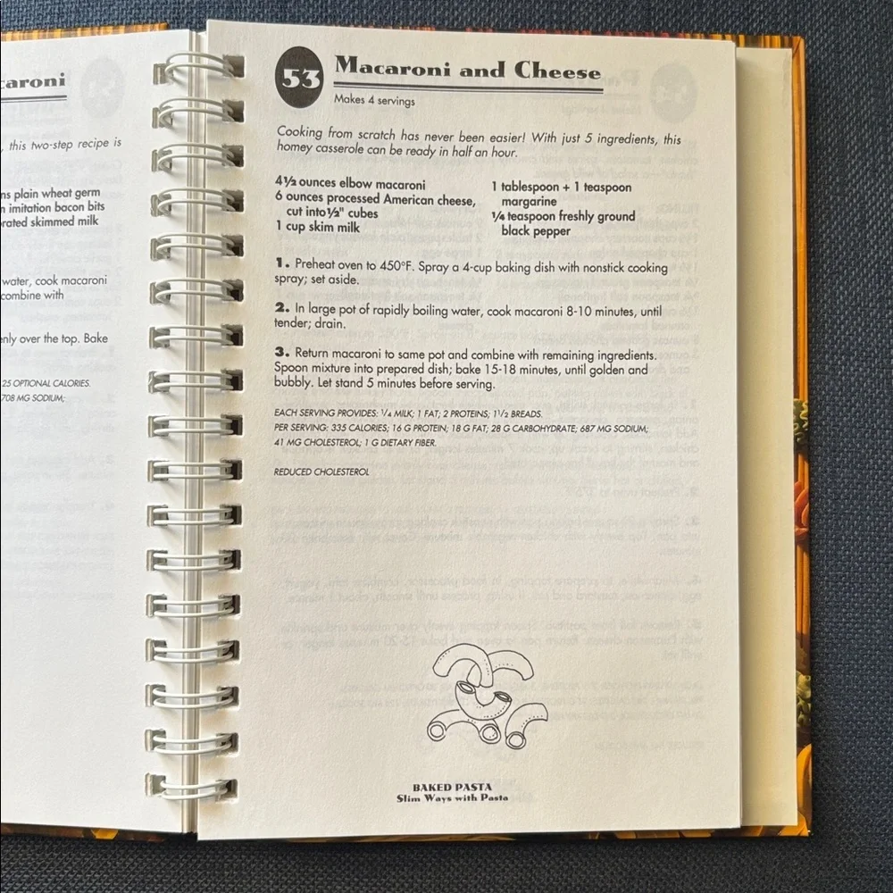 Weight Watchers Pasta Cookbook 182 recipes with pasta spiral‎ bound